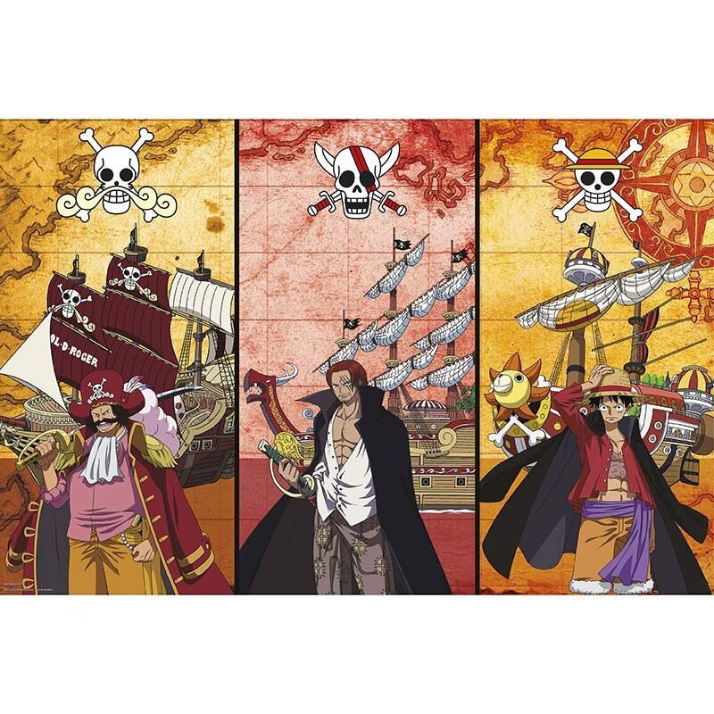 Plakat - One Piece Kaptajner & Både 61 x 91,5 cm