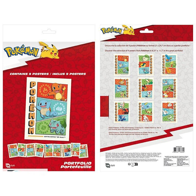 Pokémon - A4 Plakat i 9-pak