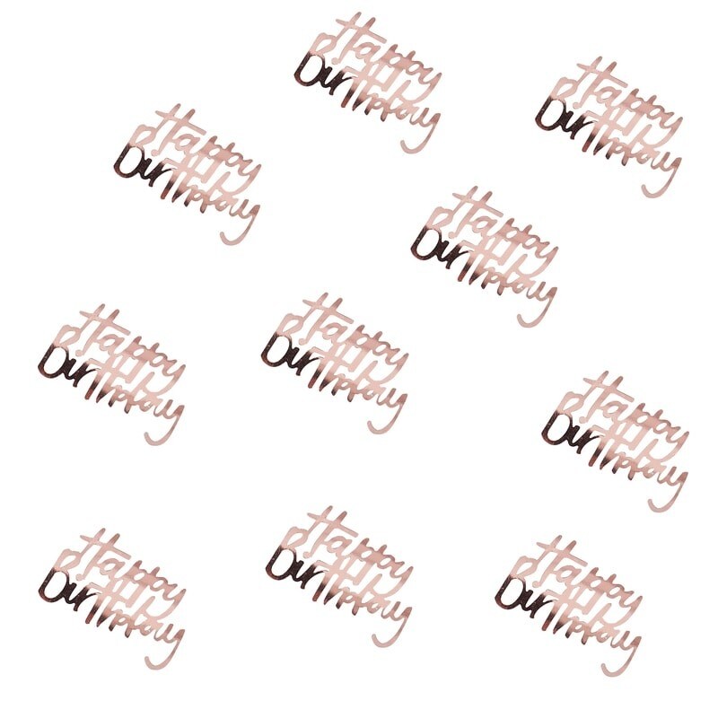 Konfetti, Happy Birthday i rosaguld