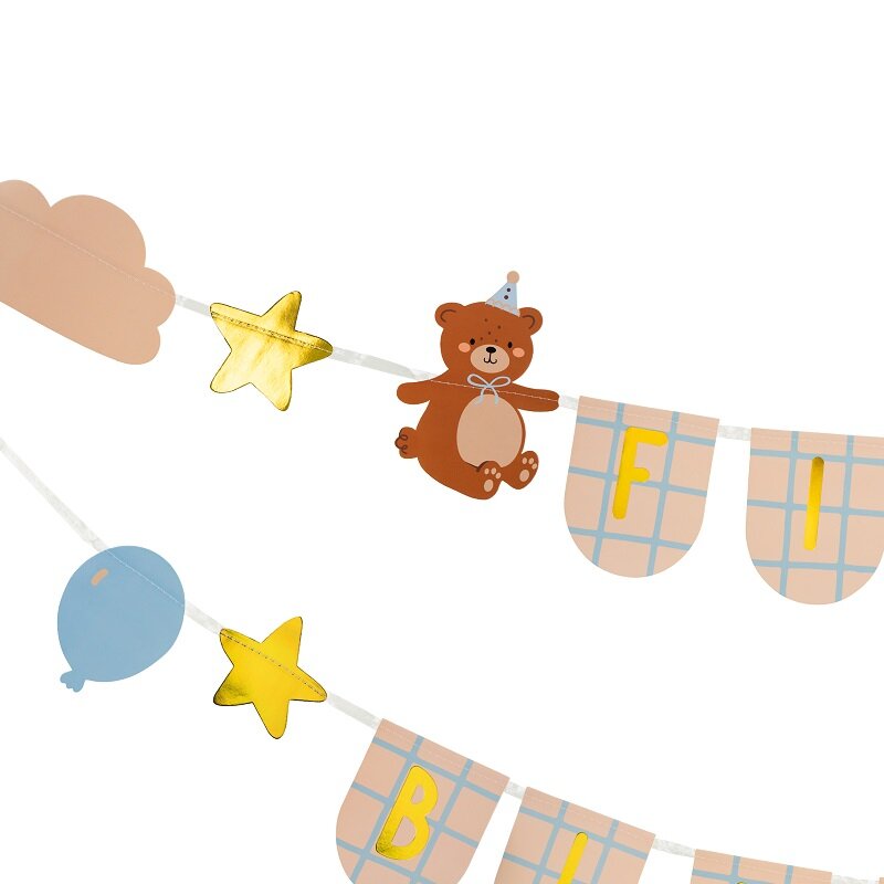 Teddy Bear - Guirlande First Birthday 255 cm