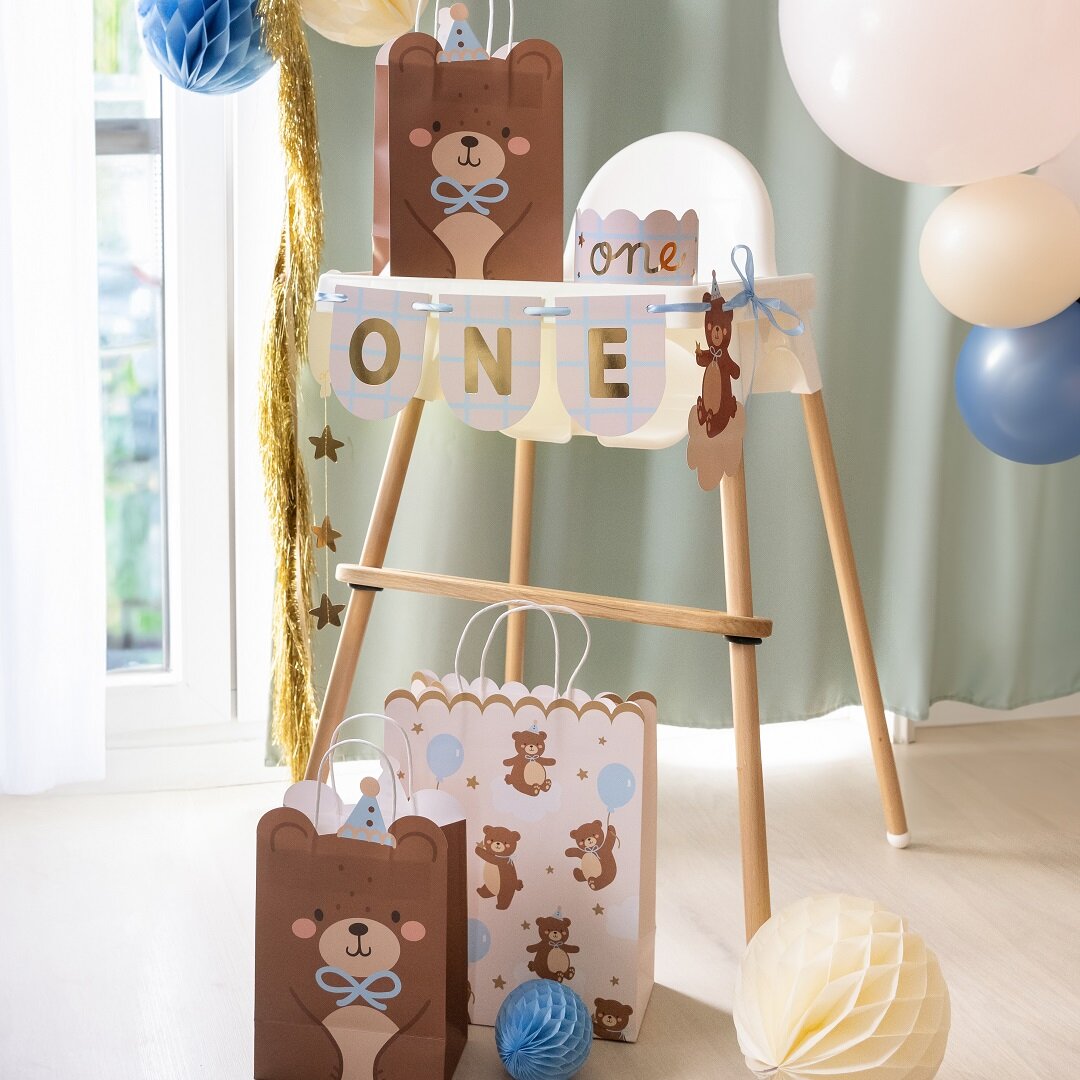 Teddy Bear - Dekorationskit til 1-årsdagen