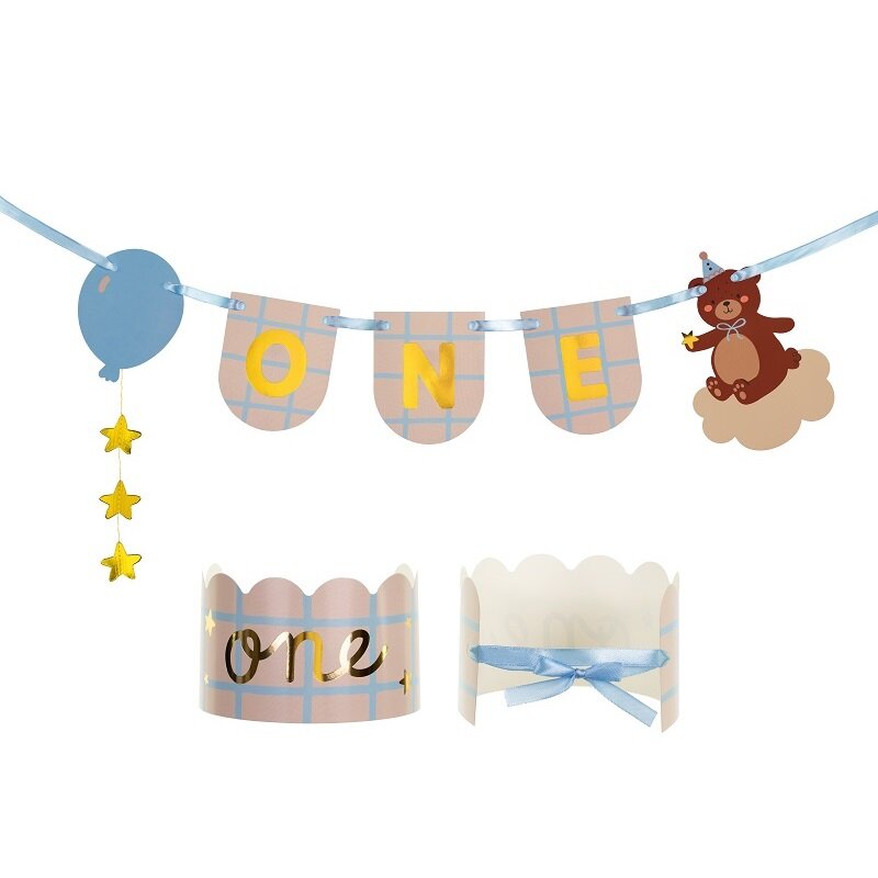 Teddy Bear - Dekorationskit til 1-årsdagen