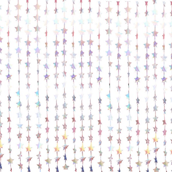 Vægdekoration med skinnende stjerner 120 x 200 cm