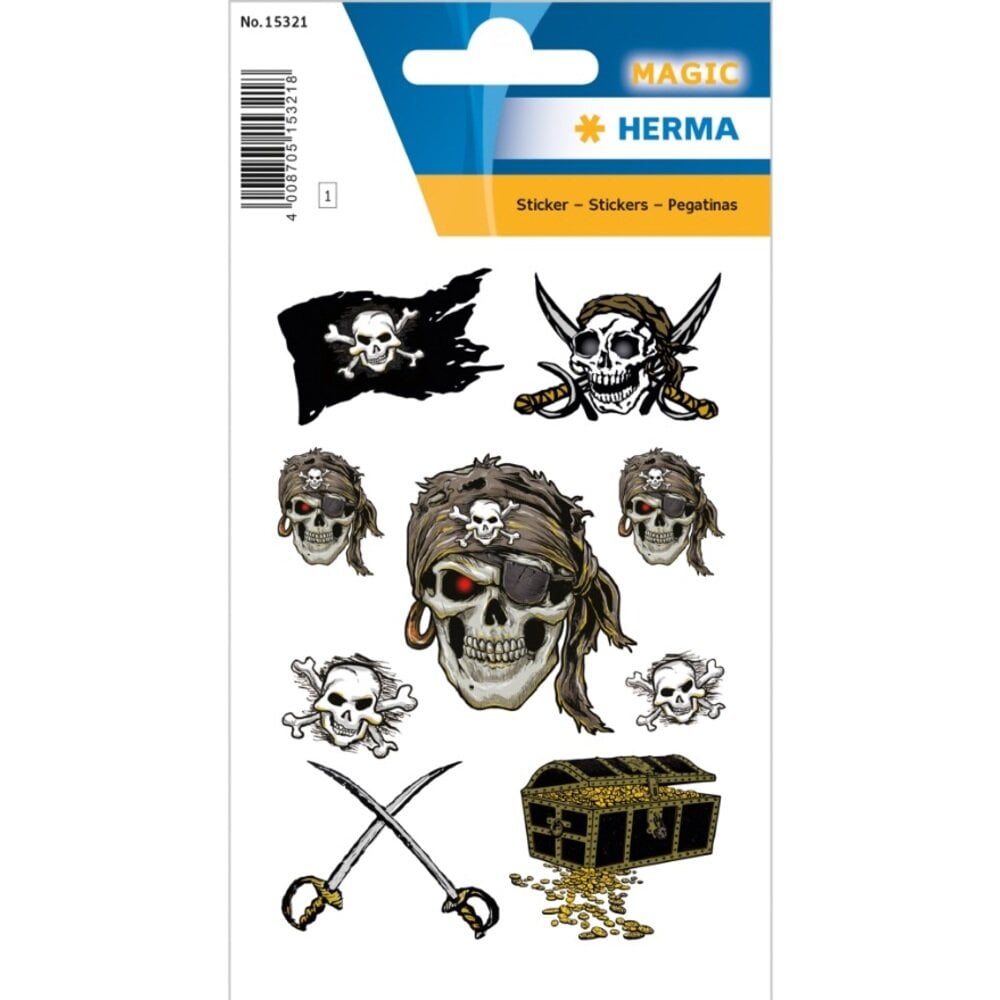 Klistermærker - Pirater 9 stk