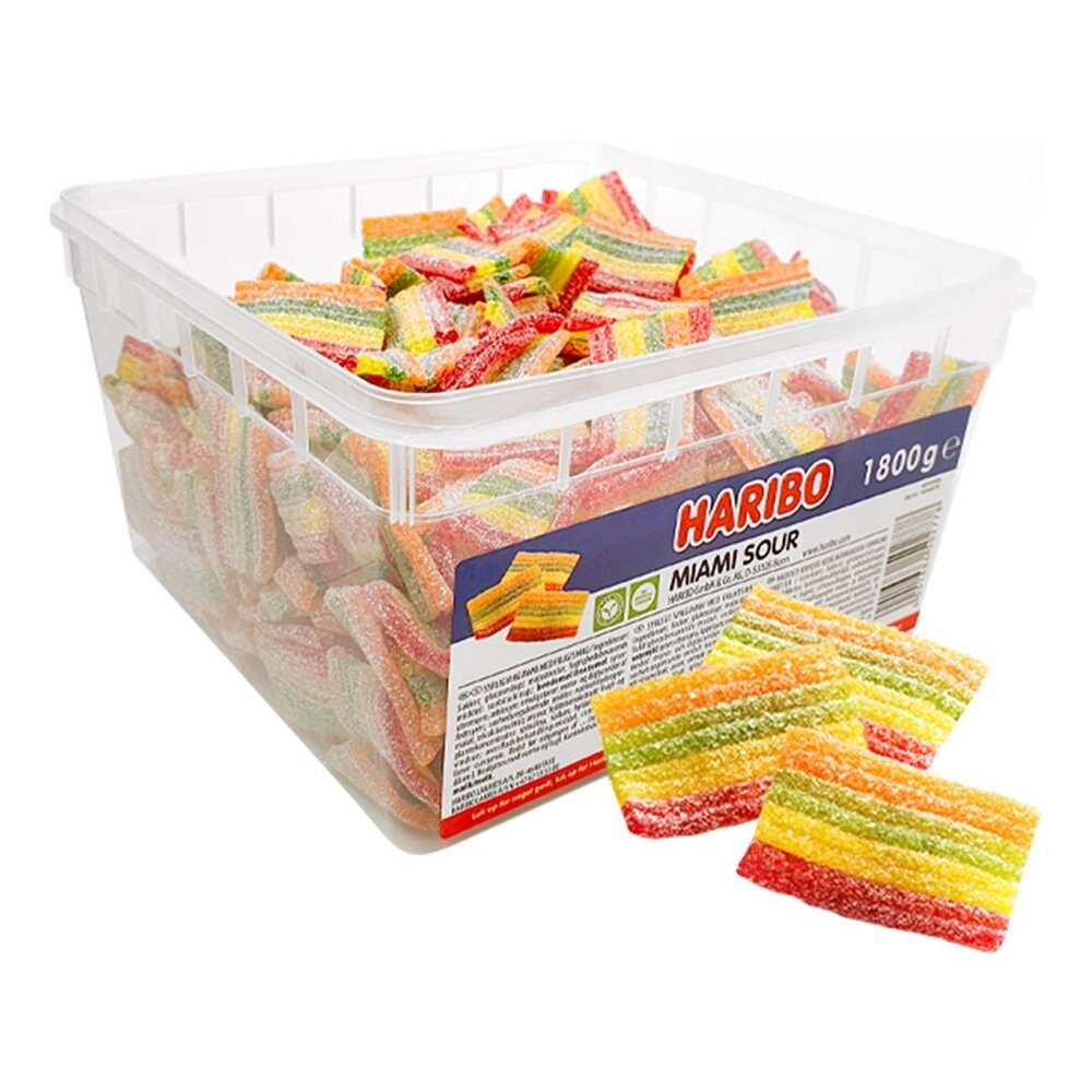 Haribo Miami Sour i Storpak 1,8 kg