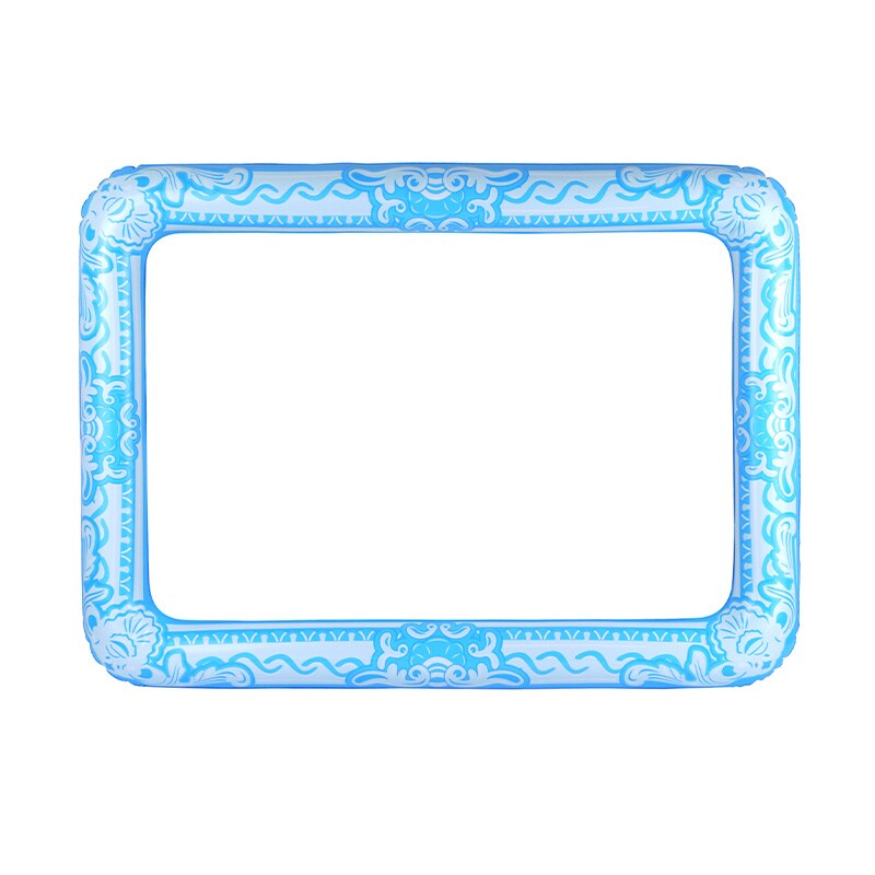 Oppustelig fotoramme i lyseblå 60x80cm