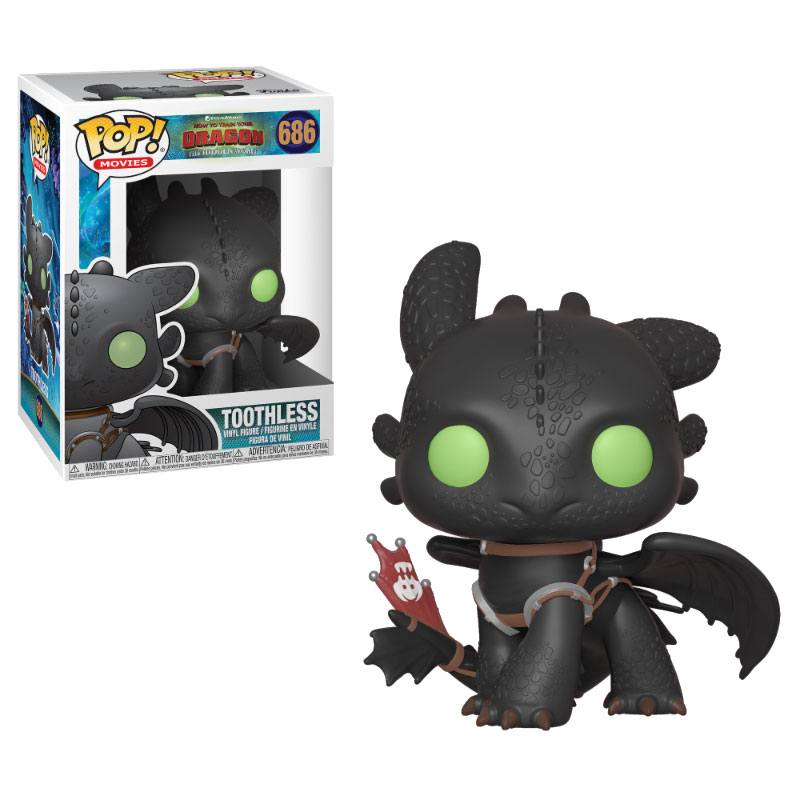 Draktränaren 3, POP Vinyl Figur Toothless Funko 686