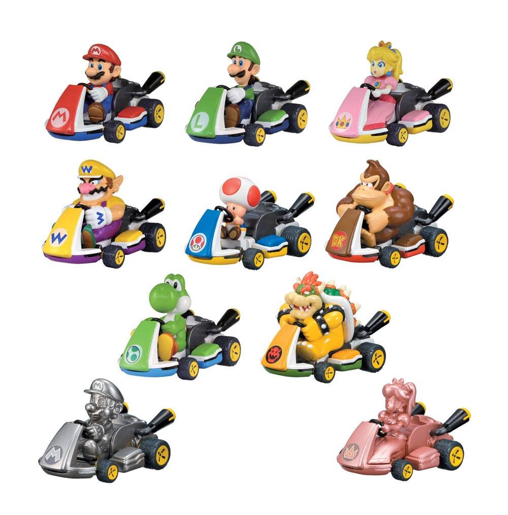 Super Mario, Mystery Pack Figurer Mario Kart usorterede