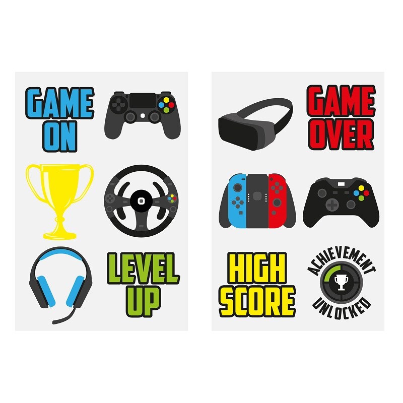 Gaming Party - Tatoveringer 6 stk