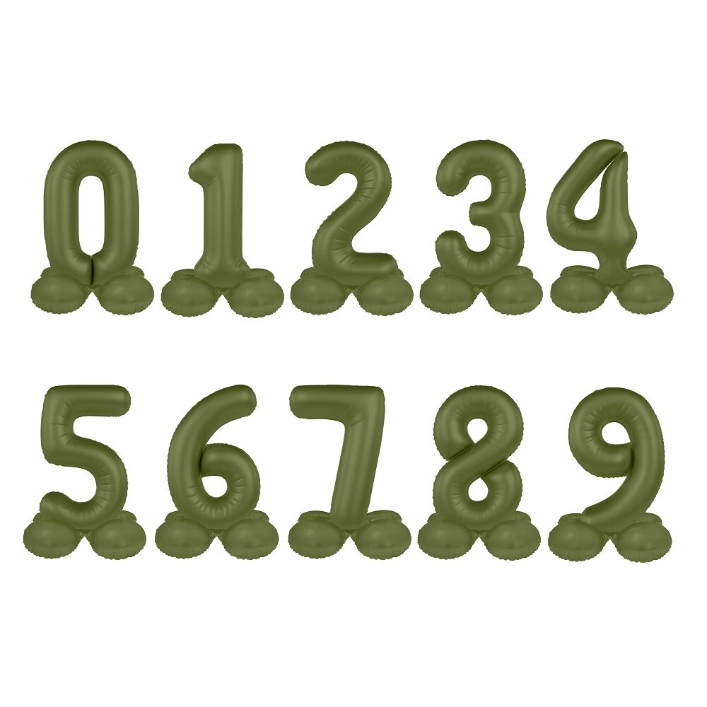 Talballoner Stående Mat Olivengrøn 72 cm