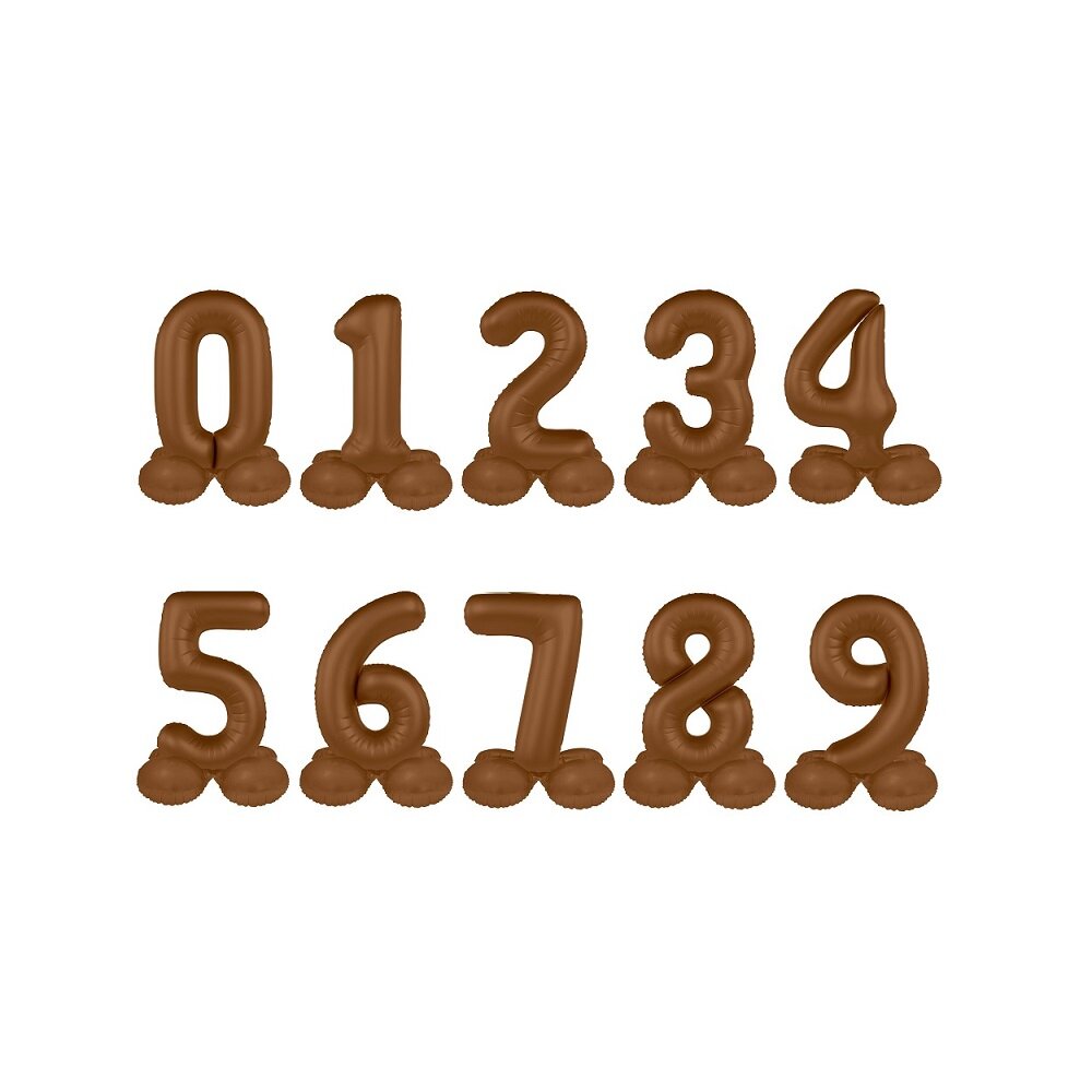 Talballoner Stående Mat Chokoladebrun 41 cm