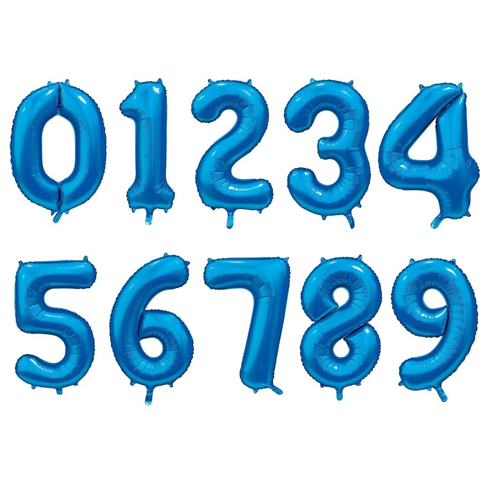 Talballoner Satinblå 86 cm