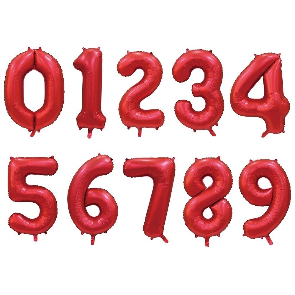 Talballoner Satinrøde 86 cm