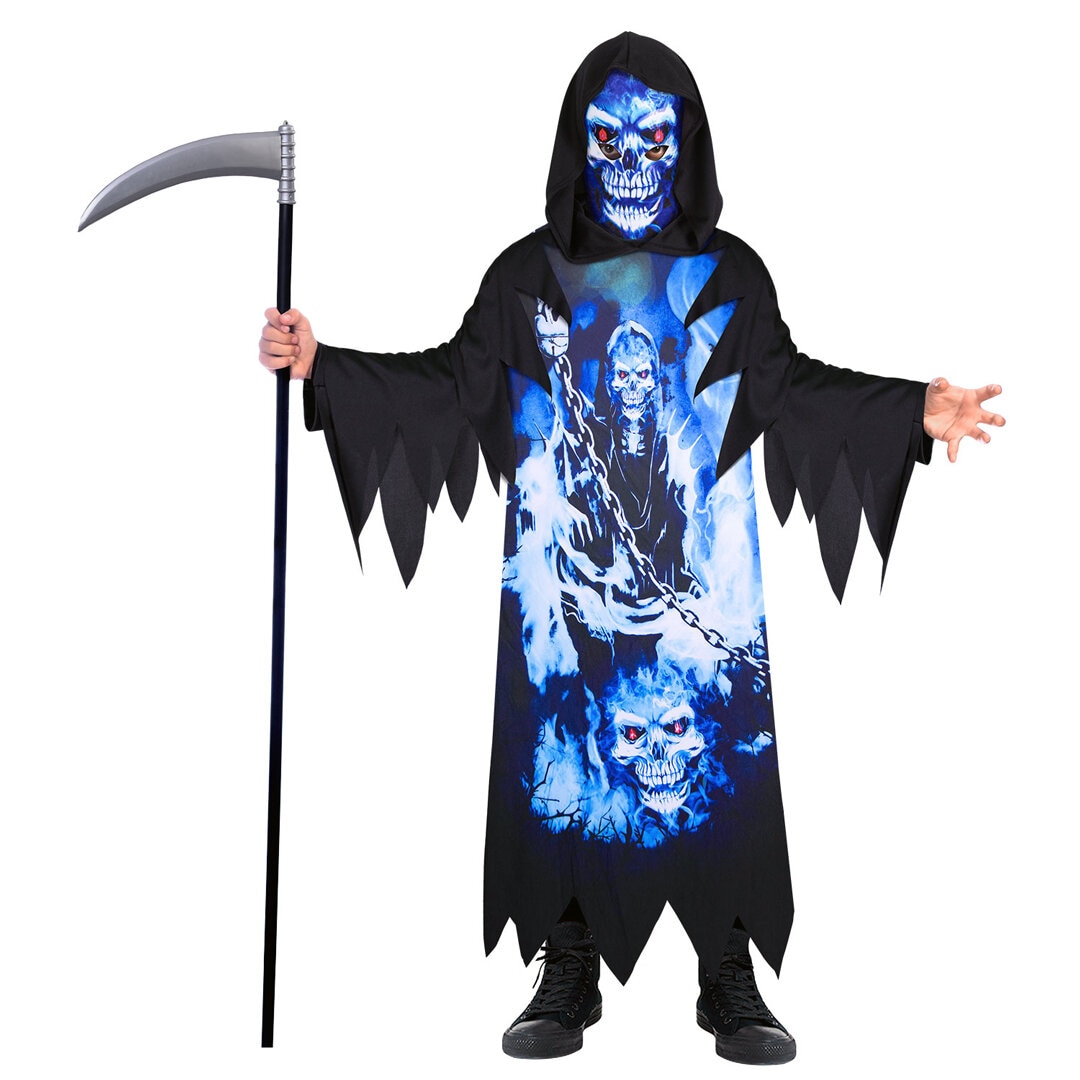 Neon Reaper Kostume Børn 6-12 år