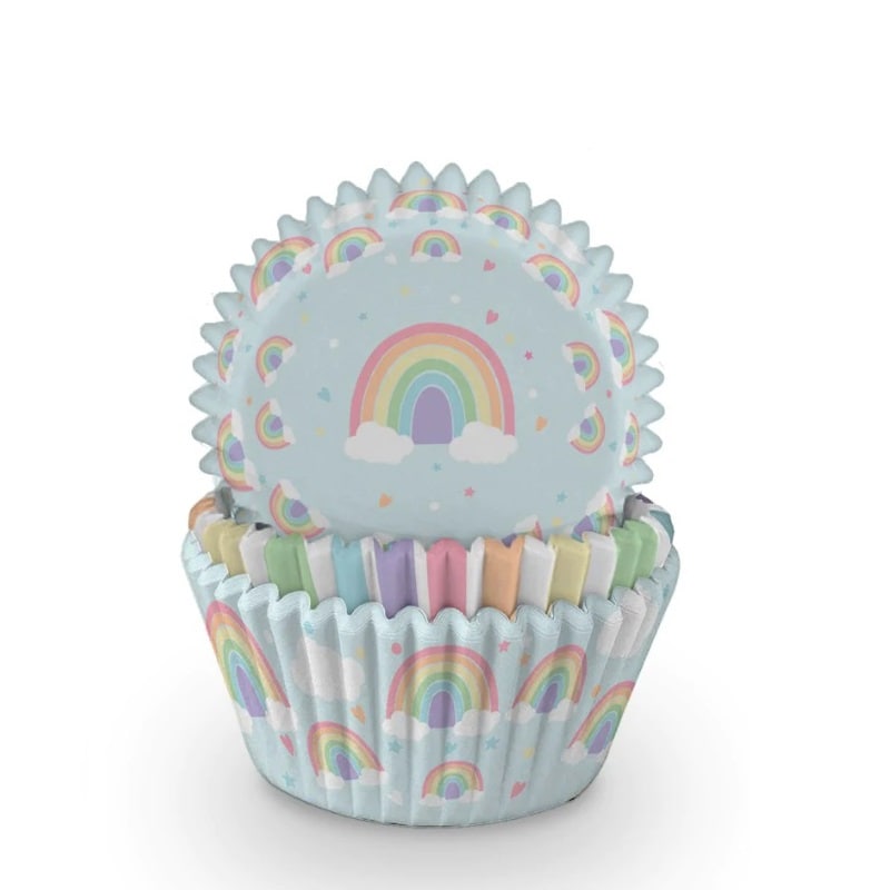 Pastel Rainbow - Muffinsforme 75 stk.