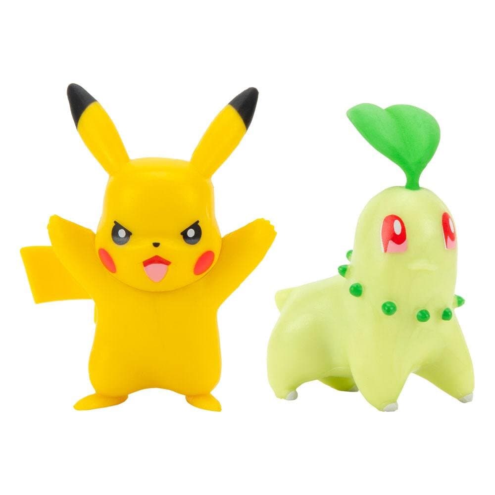 Pokémon - Actionfigurer 2 stk Chikorita & Pikachu