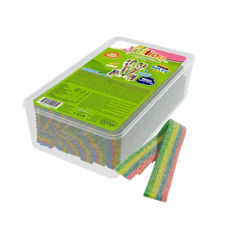 Jellio Syrlige Bånd Rainbow 1 kg