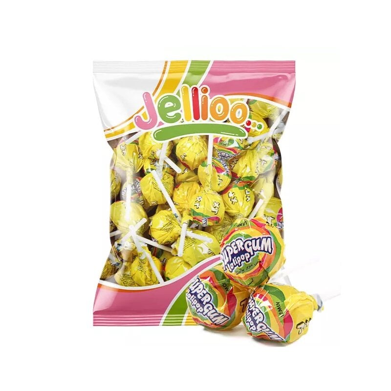 Super Gum Lollipop Citron 53 stk