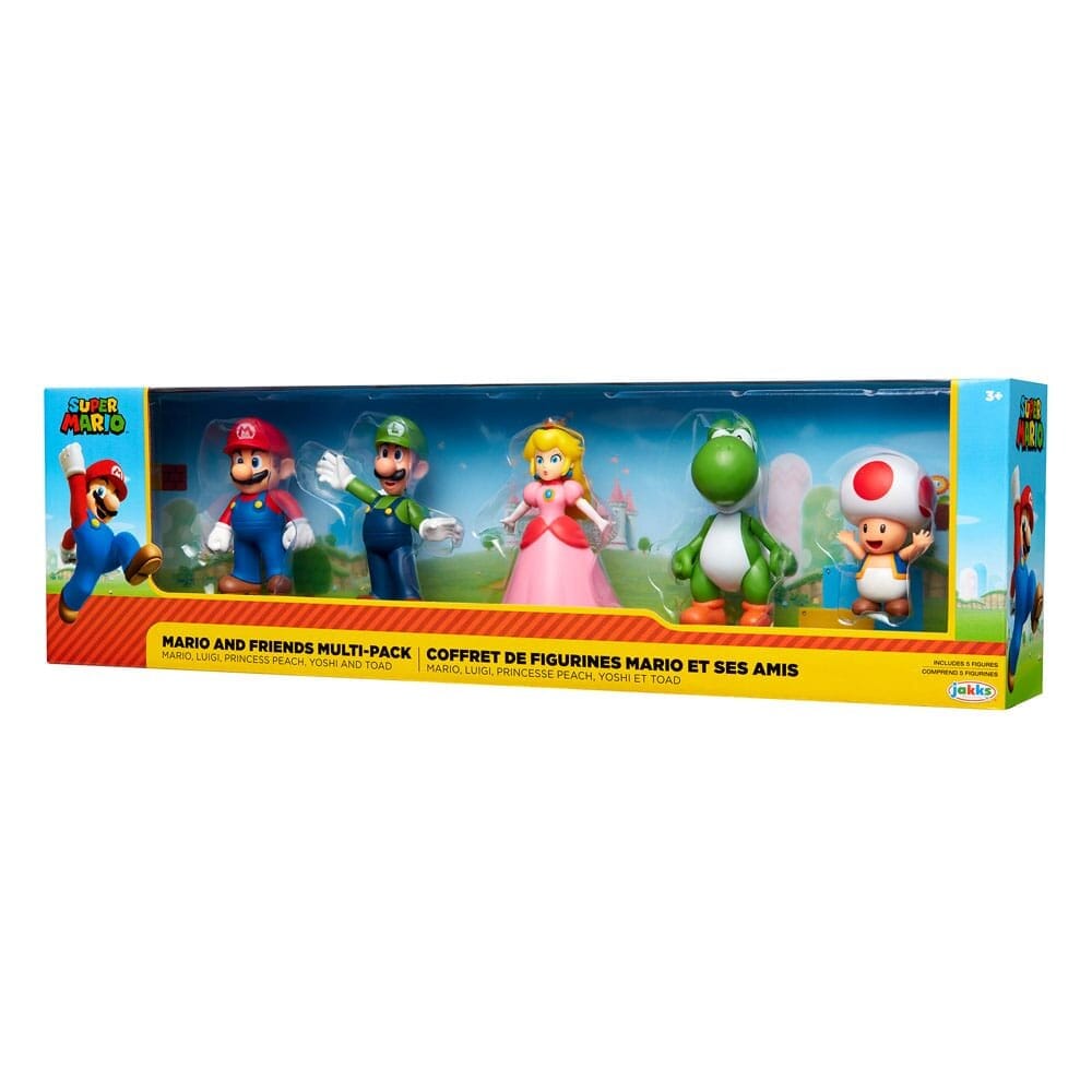 Super Mario Bros - Samlerfigurer Mario & Friends 5 stk