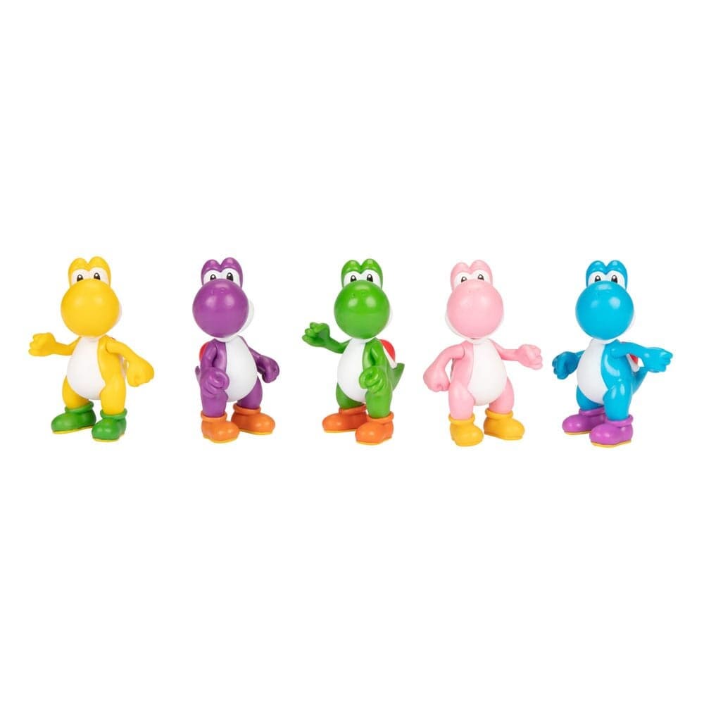Super Mario Bros - Samlerfigurer Yoshi 5 stk