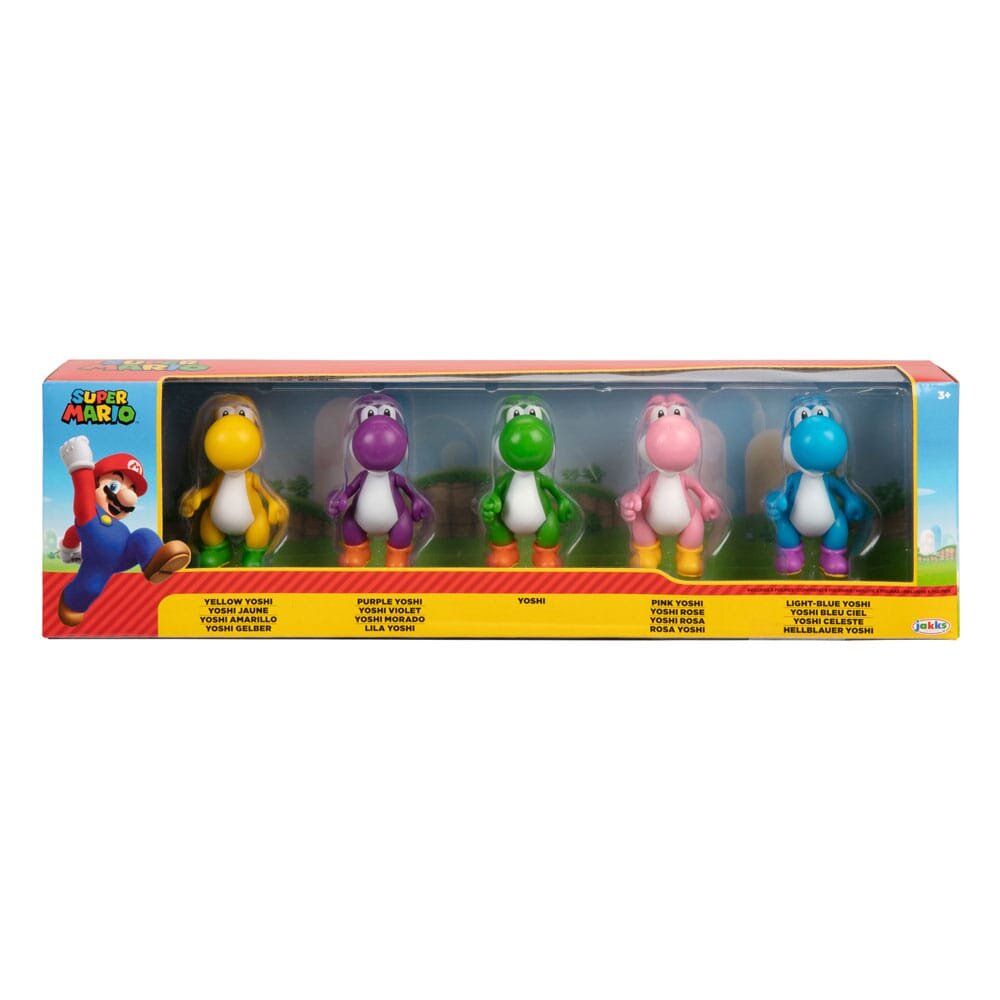 Super Mario Bros - Samlerfigurer Yoshi 5 stk