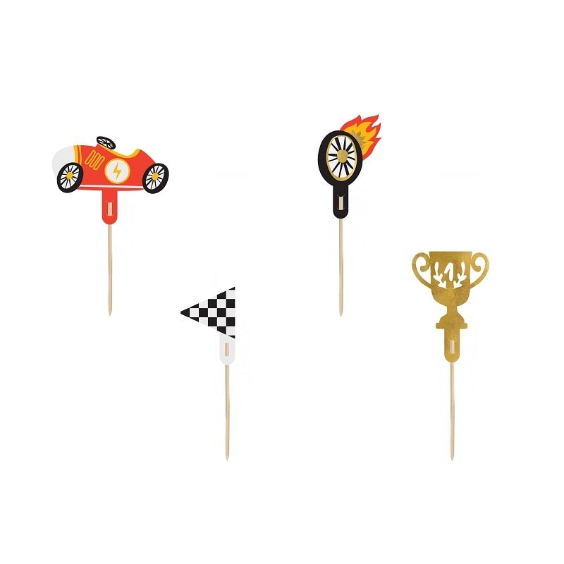 Racer Car - Cake Toppers 4 stk
