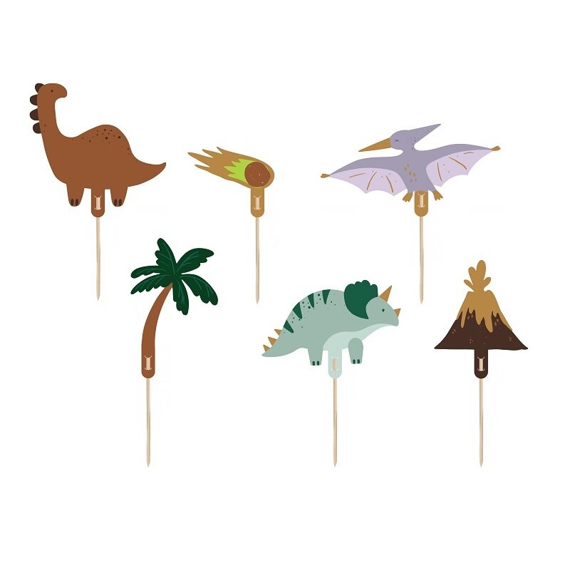 Cake Toppers - Dinosaur 6 stk