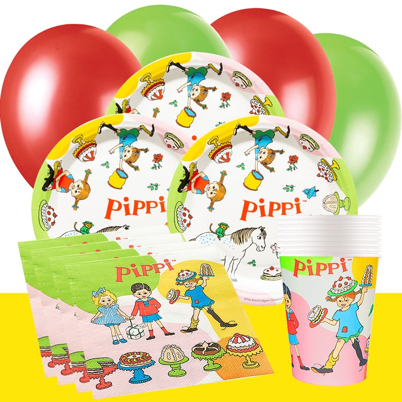 Pippi Langstrømpe - Festpakke 8-16 personer