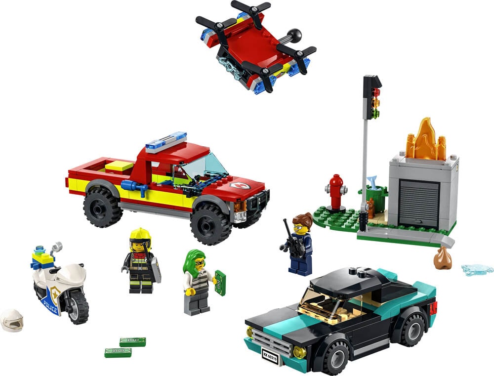 bånd antenne gå i stå LEGO City, Brandslukning og politijagt 5+