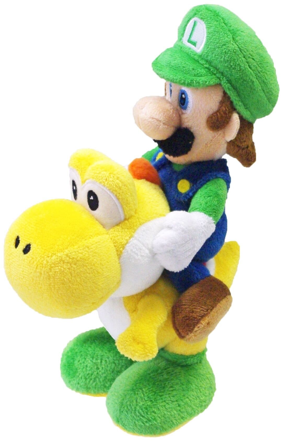 Super Mario Bros, tøjdyr Luigi Riding Yoshi 22 cm