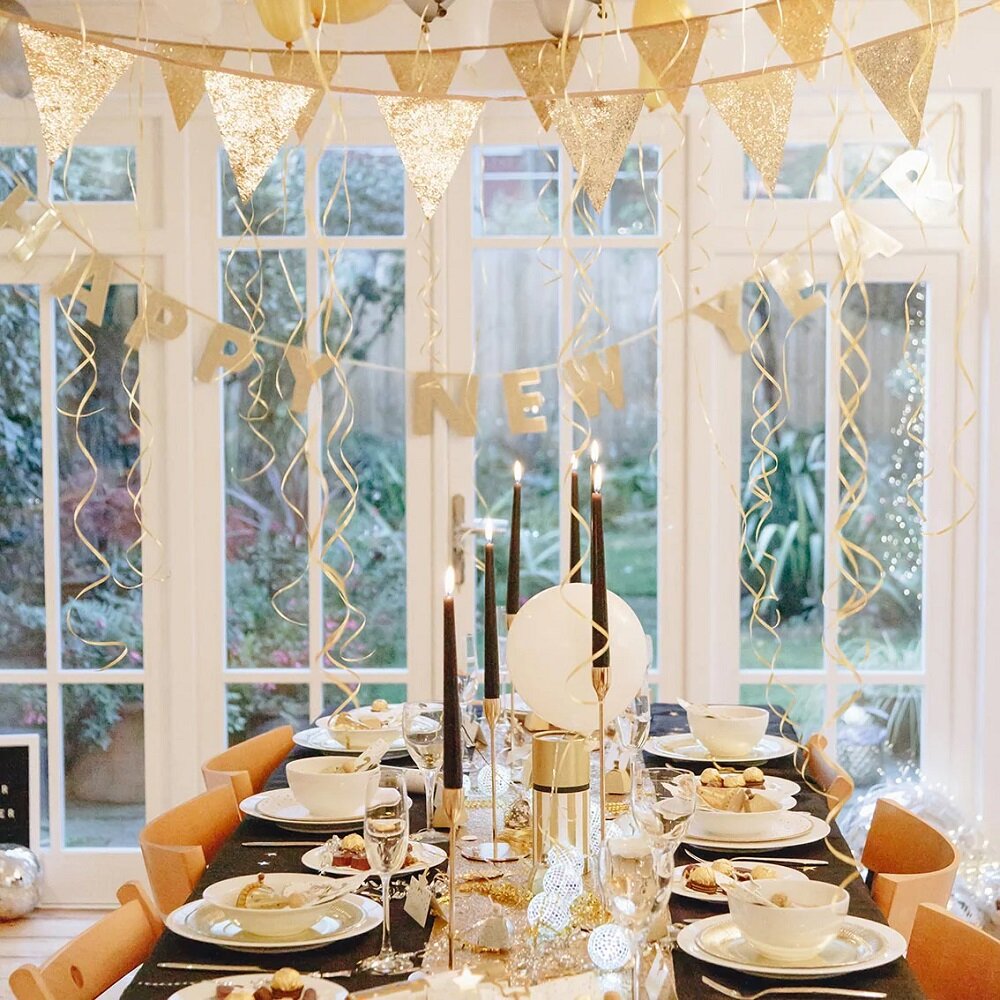 Luksuriøs Rosaguldglitrende Guirlande 3 meter