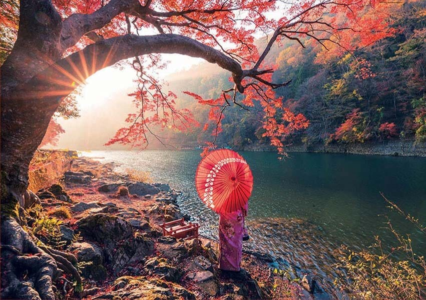 Educa Puslespil, Sunrise on the Katsura River - Japan 1000 brikker