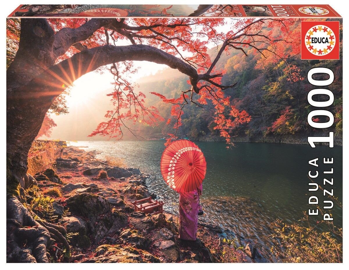 Educa Puslespil, Sunrise on the Katsura River - Japan 1000 brikker
