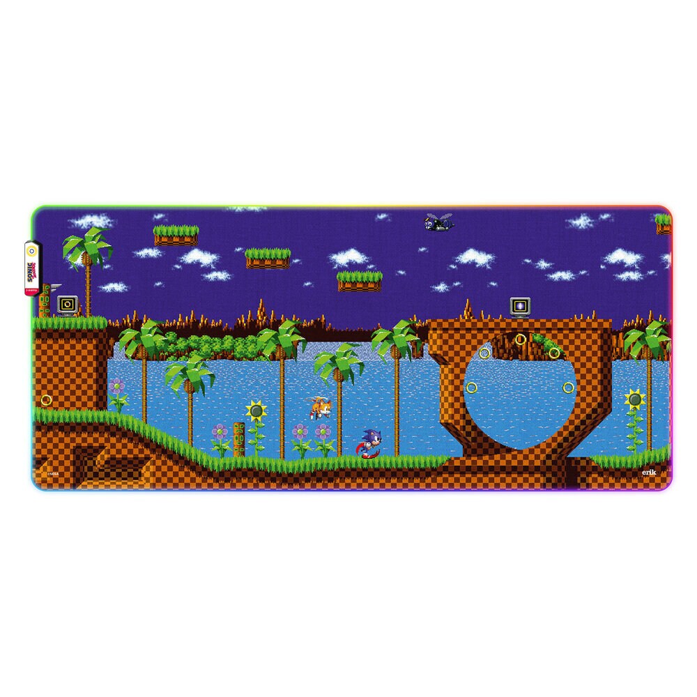 Sonic the Hedgehog - Gaming Musemåtte XL, LED-lys 40 x 90 cm