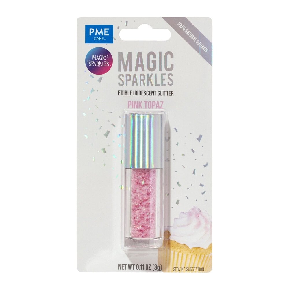 PME Spiselige Glitterflager, lyserød