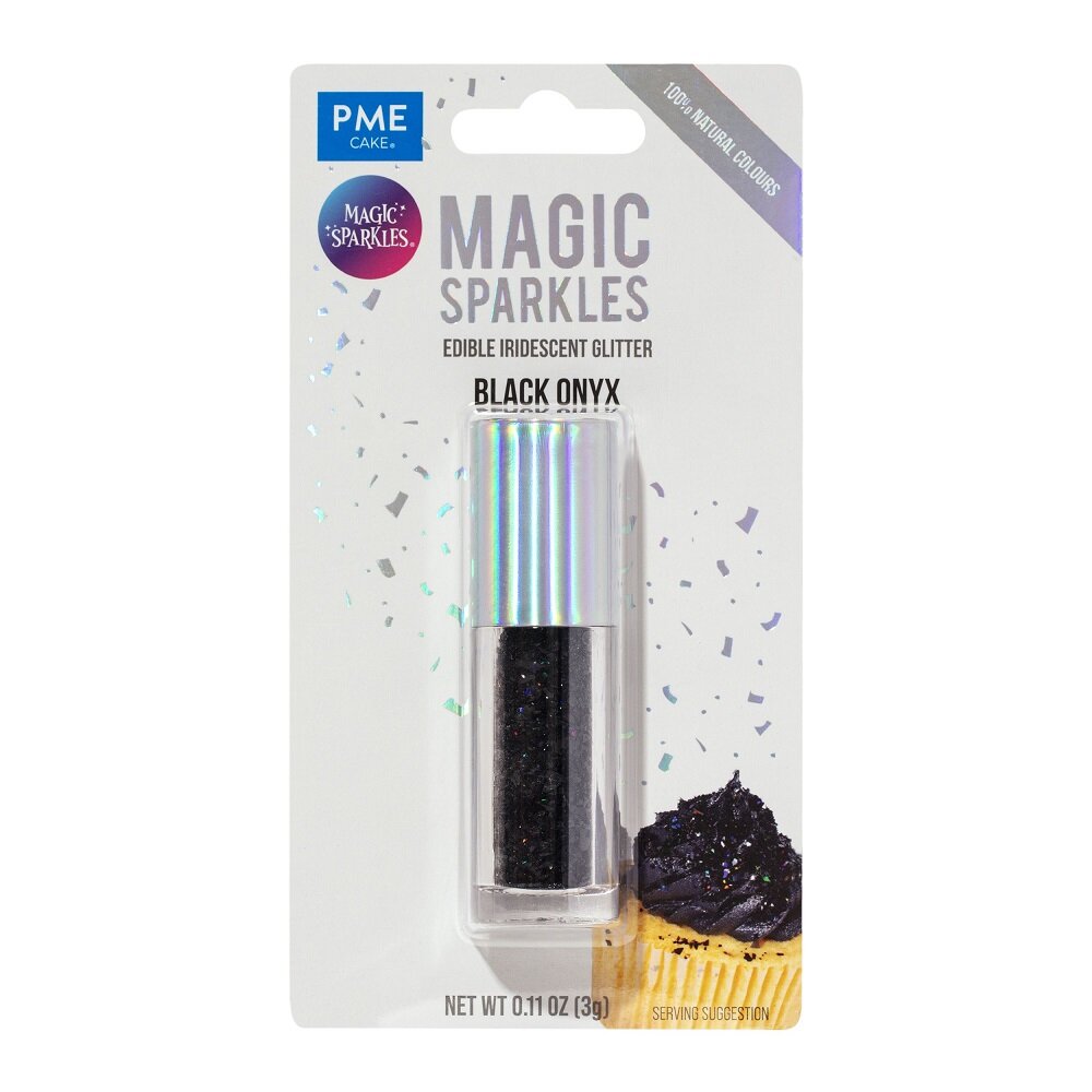 PME Spiselige Glitterflager, sort onyx