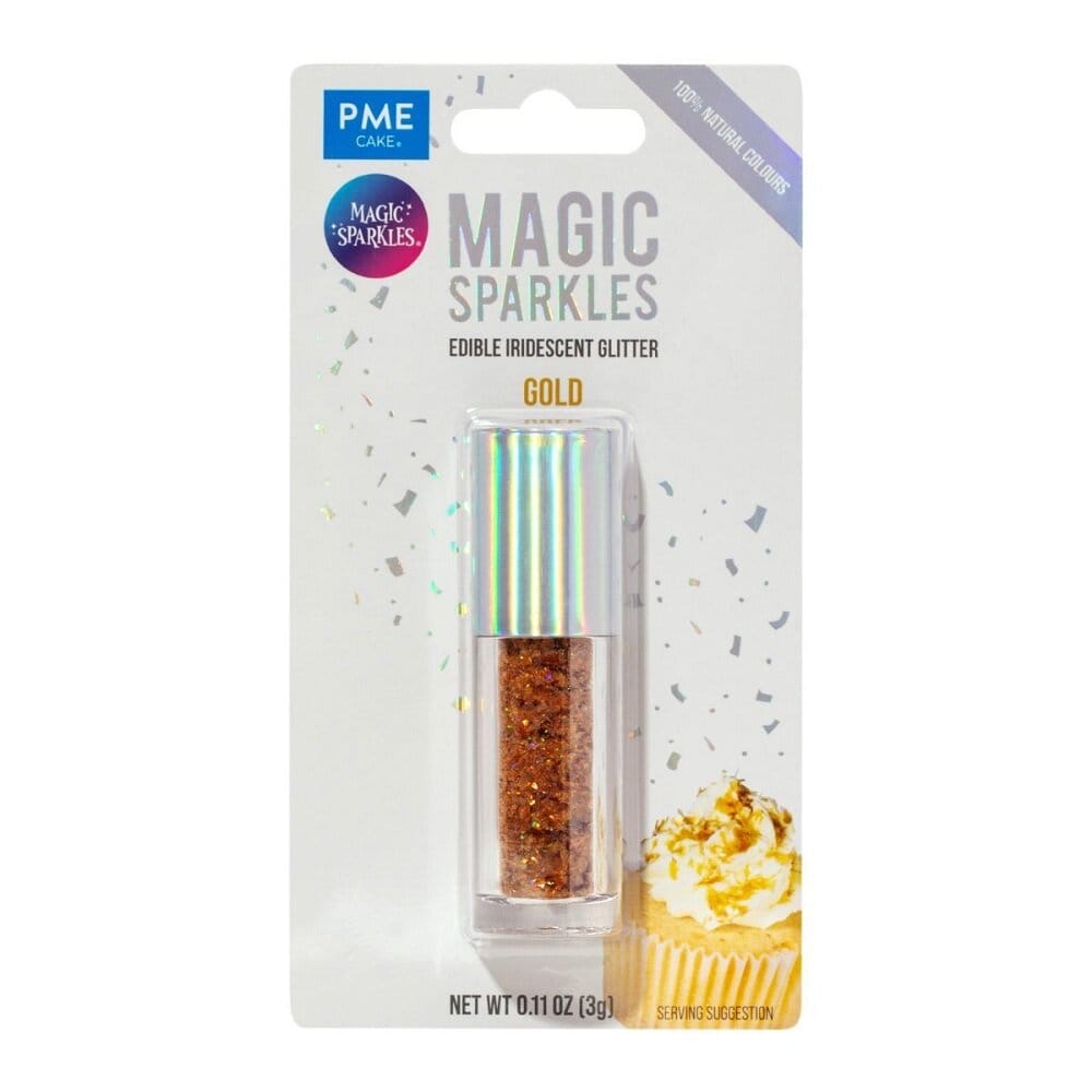 PME Spiselige Glitterflager, guld
