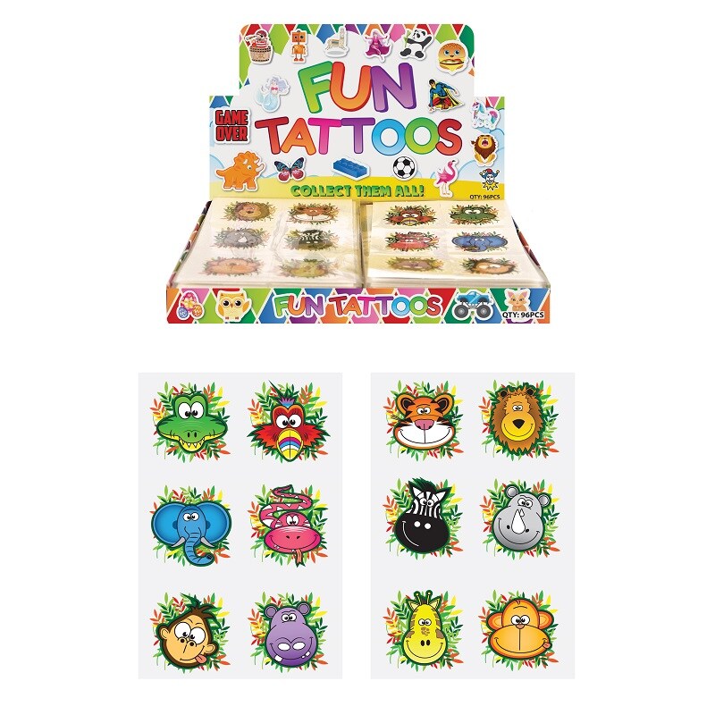 Safaridyr - Tatoveringer 6 stk