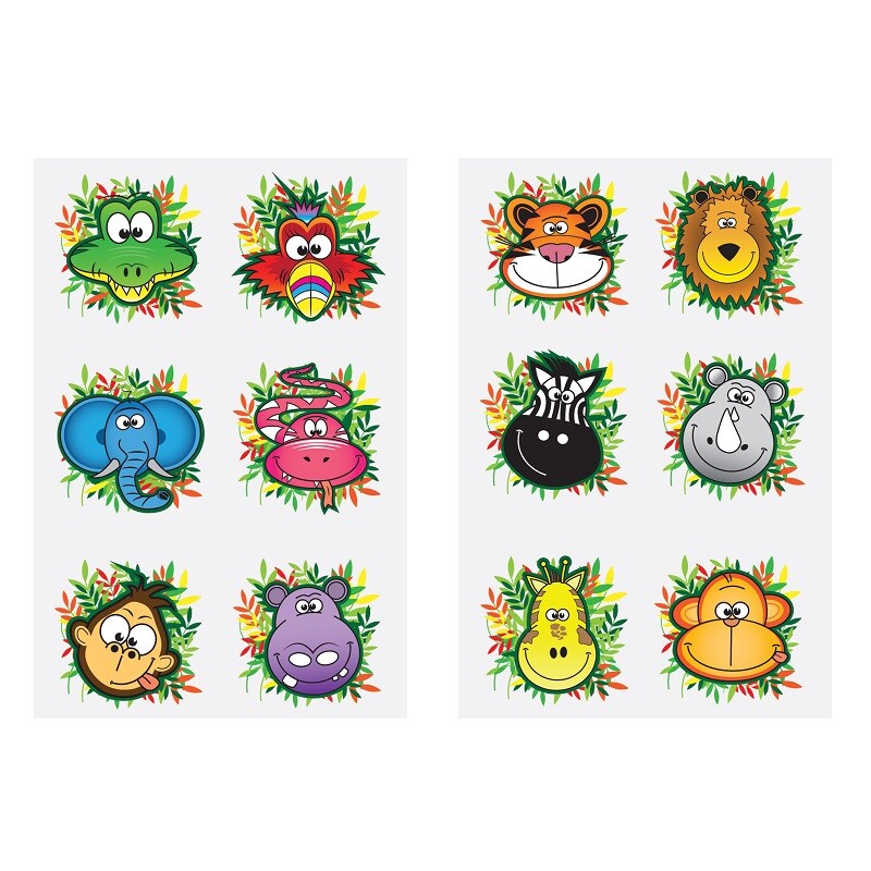 Safaridyr - Tatoveringer 6 stk