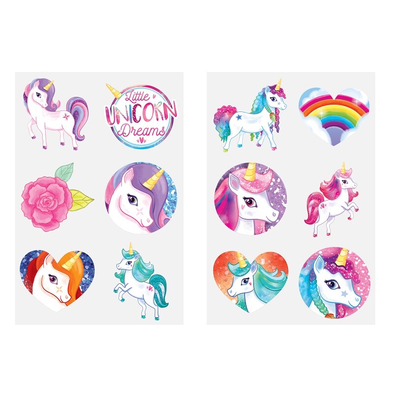 Enhjørning - Tatoveringer 6 stk