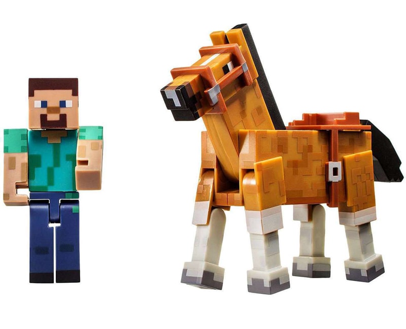 Minecraft, Samlarfigurer Steve and Horse brun