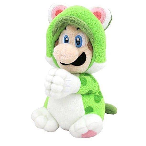 Super Mario Bros - Bamse Magnet Cat Luigi 19 cm