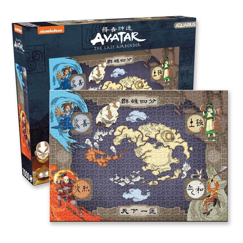 Avatar The Last Airbender - Puslespil Elements Map 1000 brikker