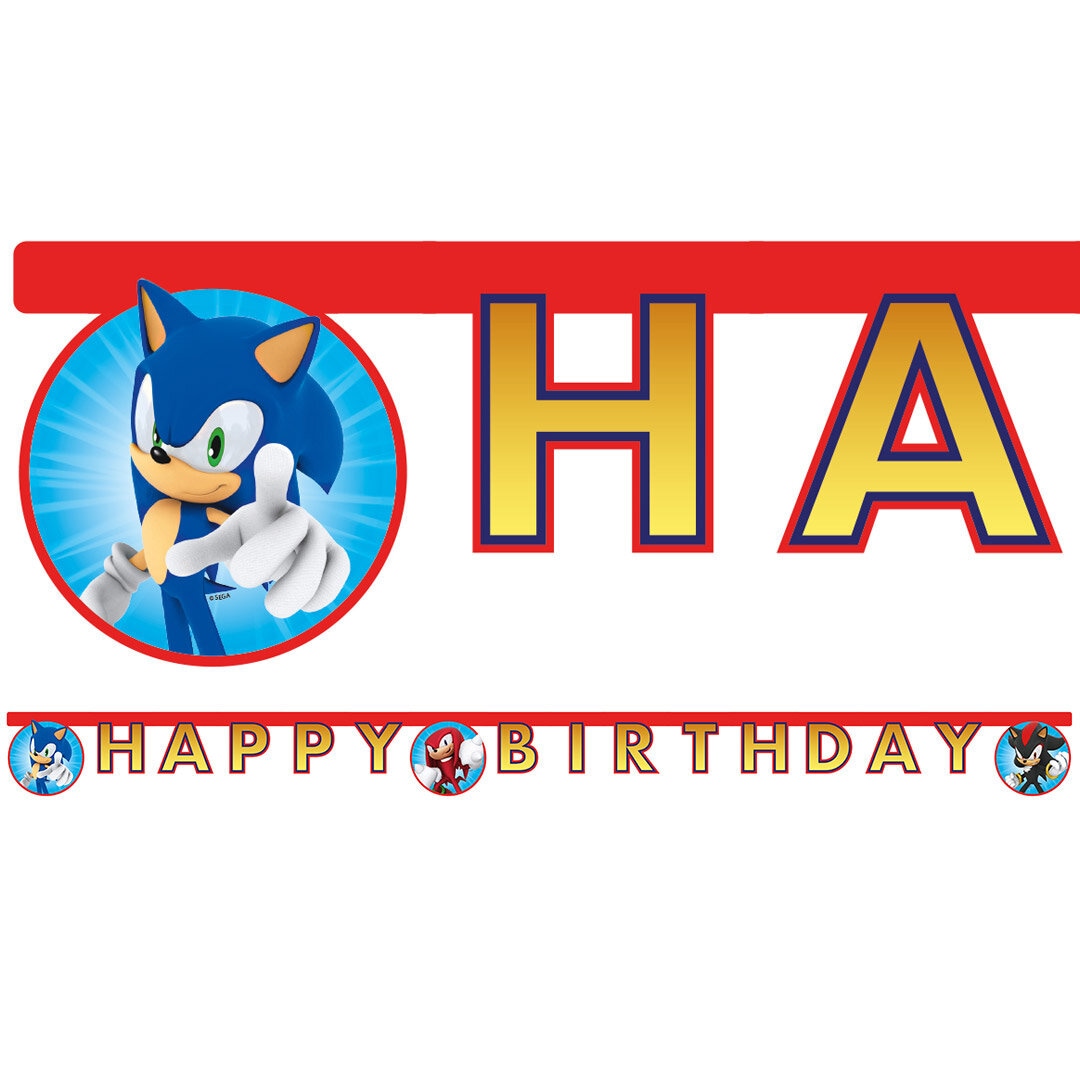 Sonic the Hedgehog - Guirlande Happy Birthday