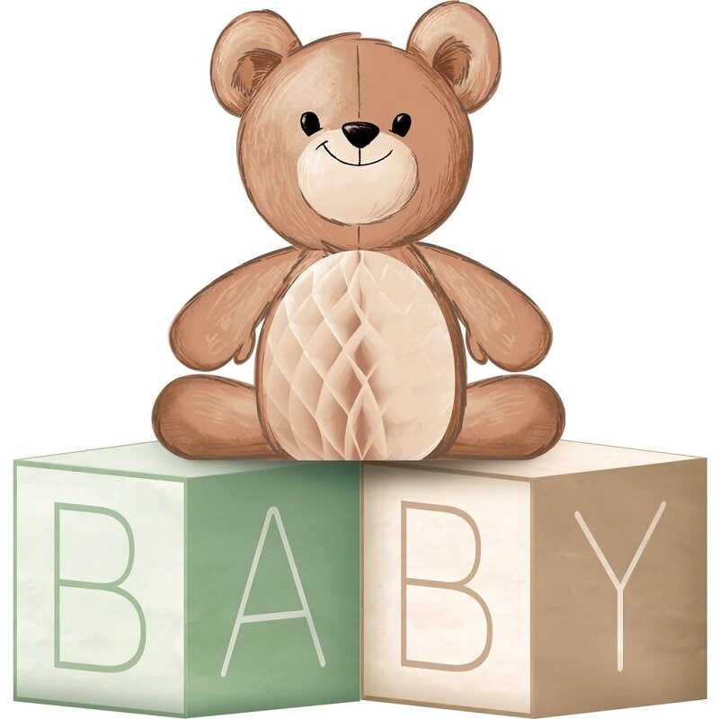 Teddybjørn Babyshower - Borddekoration