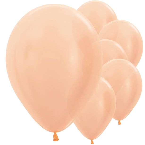 Balloner i metallisk rosaguld 10 stk.