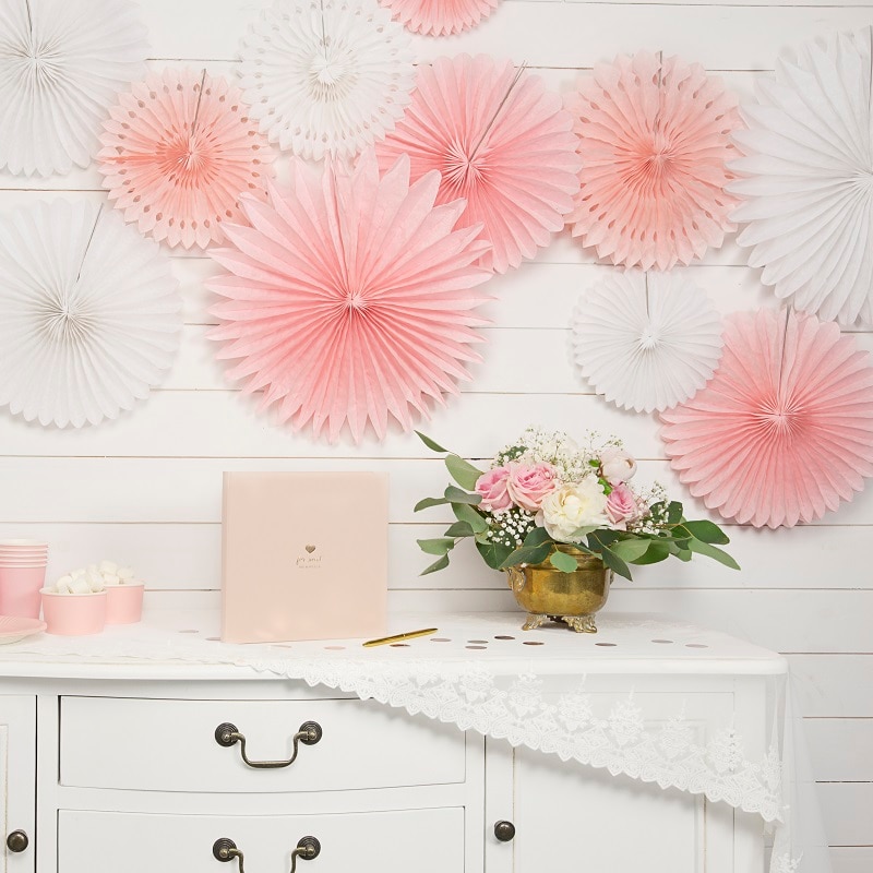 Dekorationsmåner lyserød 3 stk.