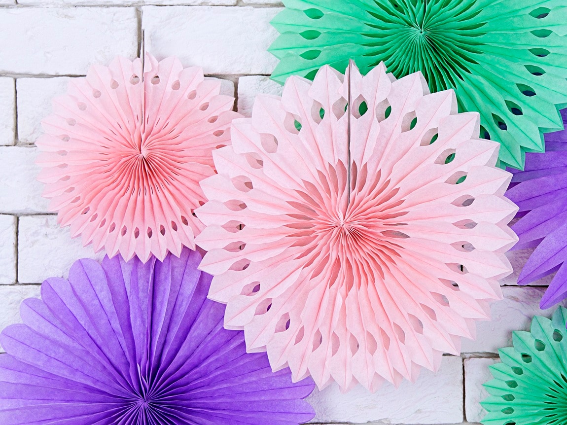 Dekorationsmåner lyserød 3 stk.