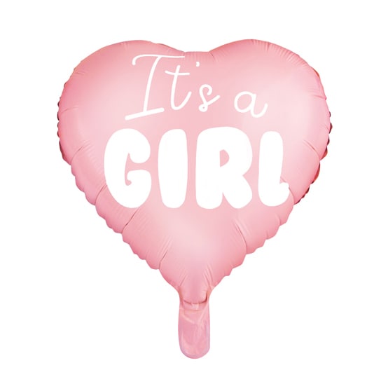 Hjerteformet folieballon, It's a Girl