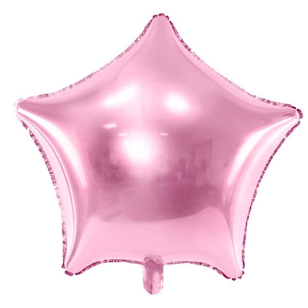 Folieballon Stjerne - Lyserød 48 cm